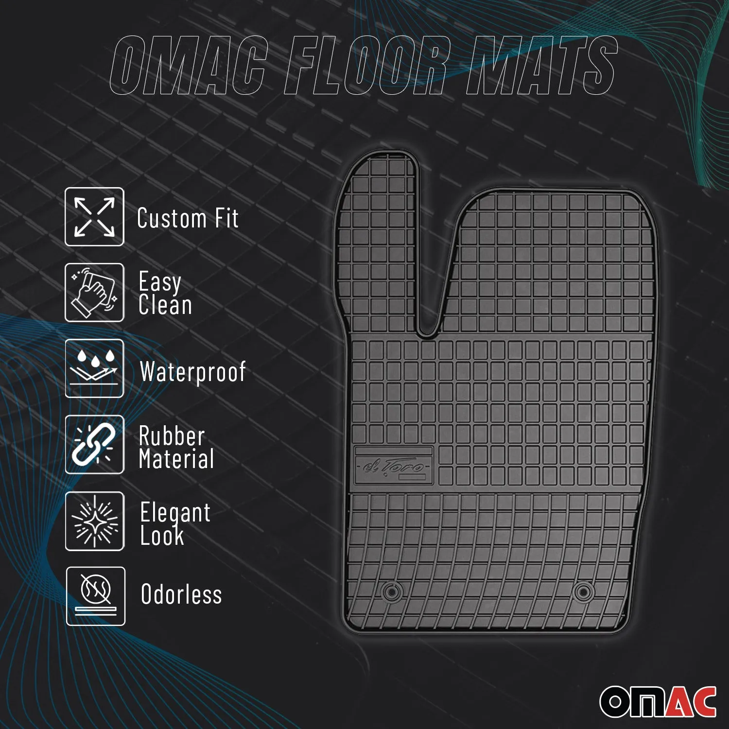 2001-2006 Lexus LS430 Floor Mats Liners Full Set All Weather Rubber Black