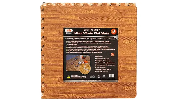 24 Pack of Anti-Fatigue Interlocking Floor Mats 24" x 24" (96 Square Feet) - Ships Next Day!