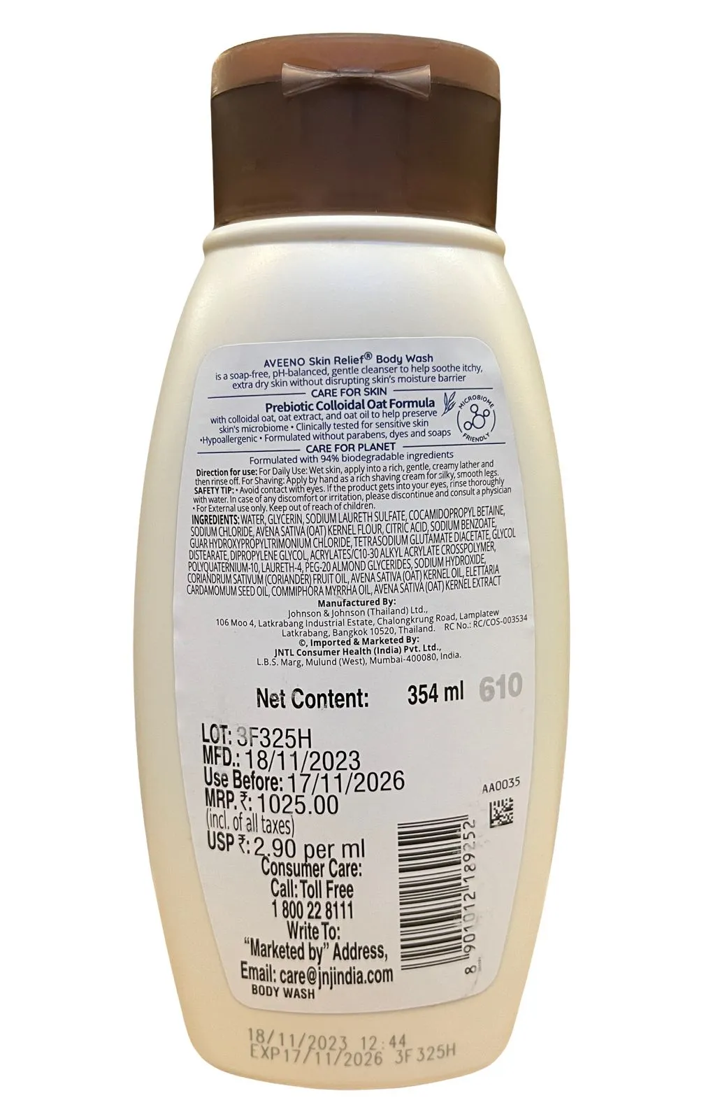 Aveeno Skin Relief body wash