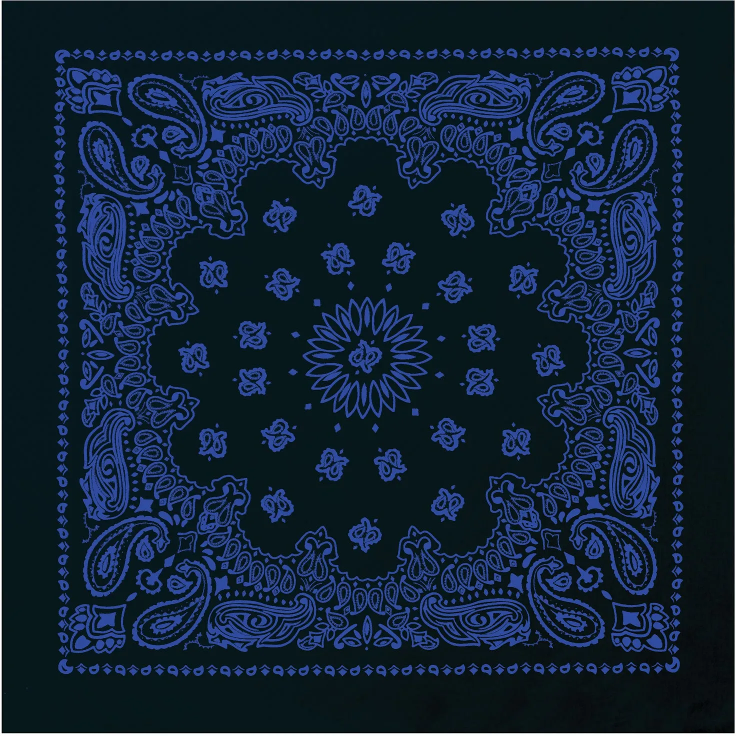 Black & Blue Trainmen Paisley Bandana - 22" x 22"