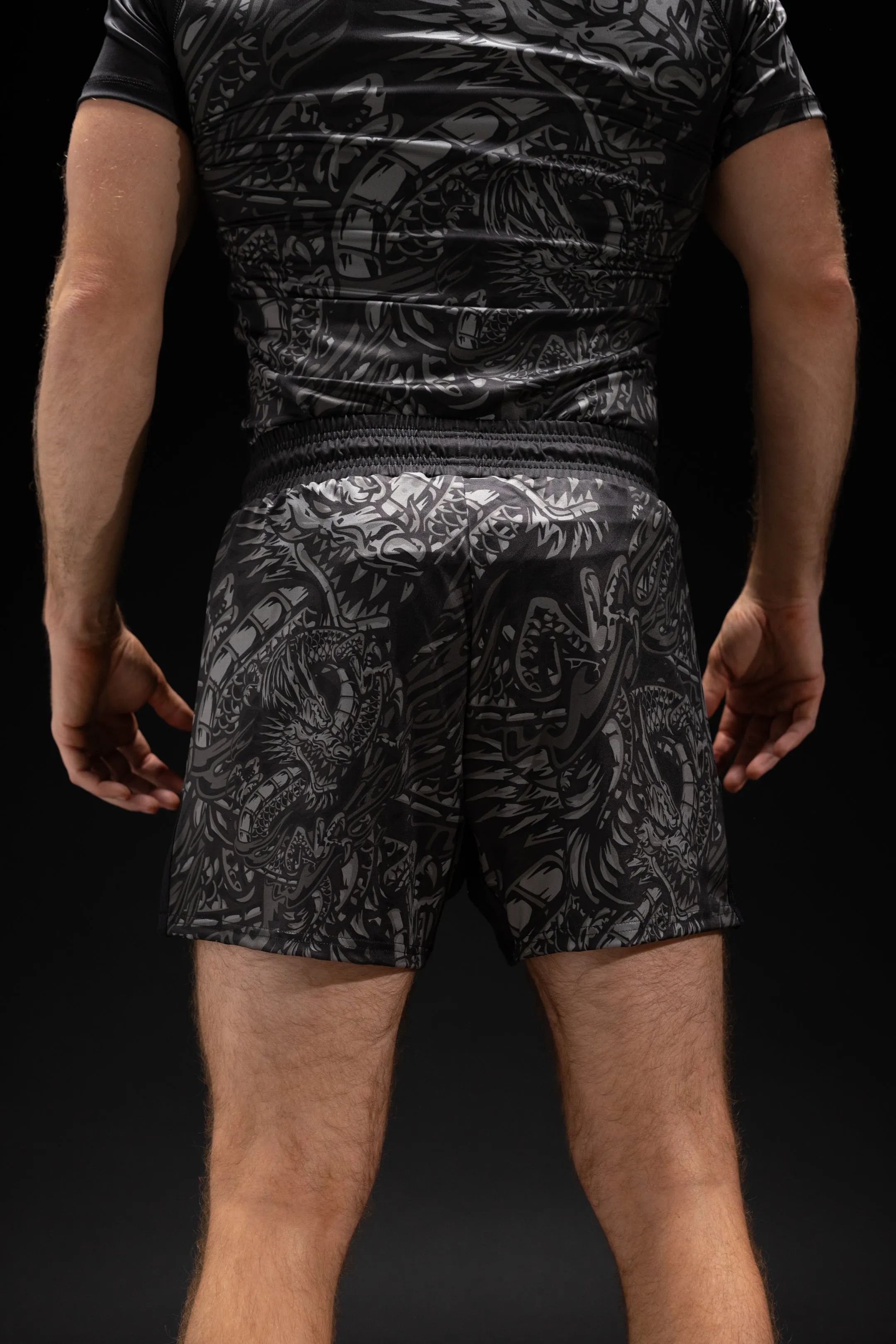 Blackout Iron Dragon Fight Shorts (5"&7“ Inseam)