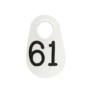 Bock's Nylon Numbered Identification Tags 1-100, Single Tag, White