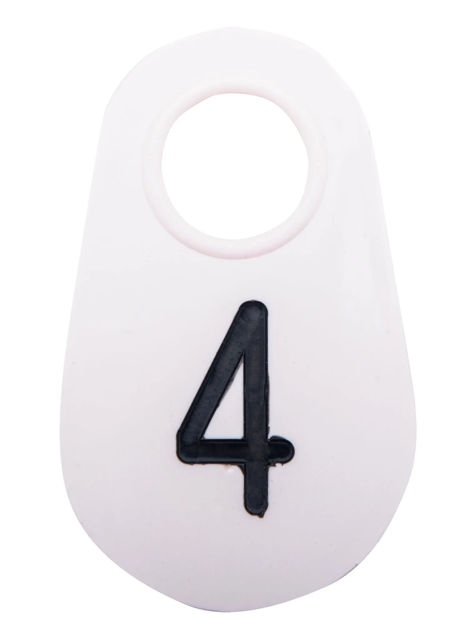 Bock's Nylon Numbered Identification Tags 1-100, Single Tag, White