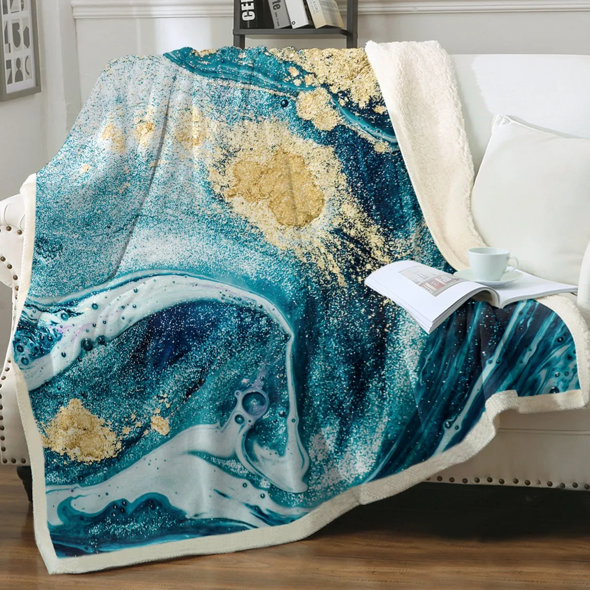 Bondi Beach Soft Sherpa Blanket