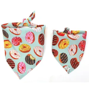 Cat Dog Bandana Bibs Colorful Doughnut Printed Scarf Collar Adjustable Pet Neckerchief Saliva Towel For Small Medium Large Dogs