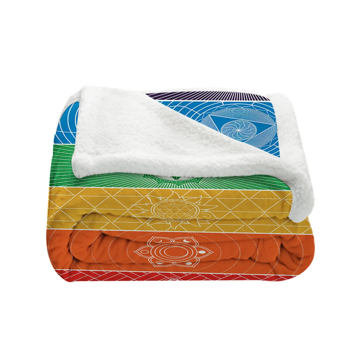 Chakra Yoga Soft Sherpa Blanket