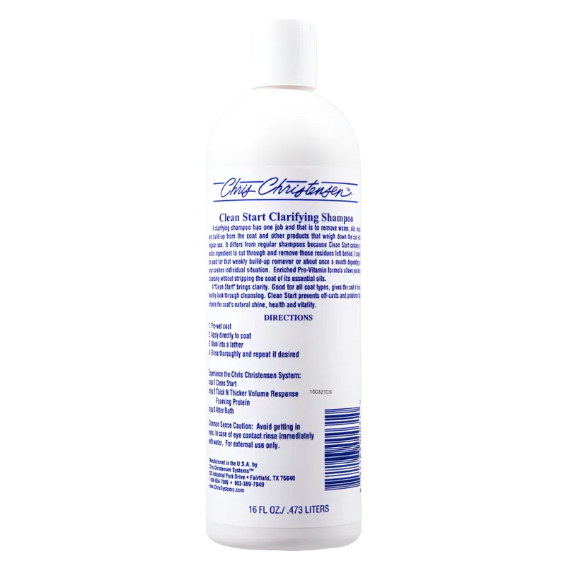 Clean Start Clarifying Shampoo 16oz by Chris Christensen