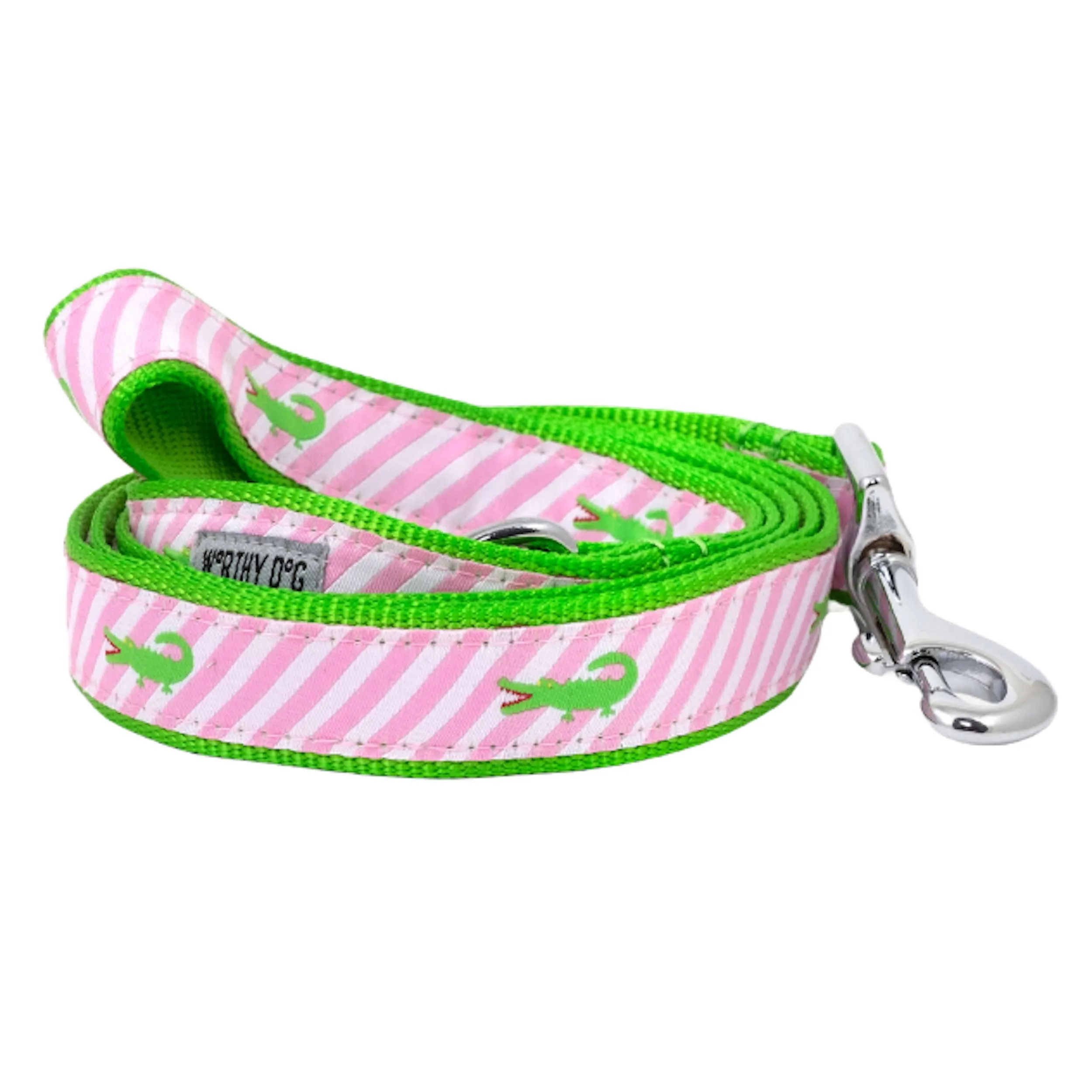 Collar | Pink Stripe Alligators