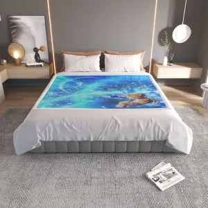 DBZ Goku SSGSS Saiyan God Blue Aura Blasting Streetwear Household Warm Blanket