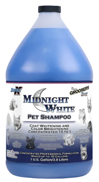 Double K Groomer's Edge Midnight White Pet Shampoo - 3.8 Litres/1 Gallon