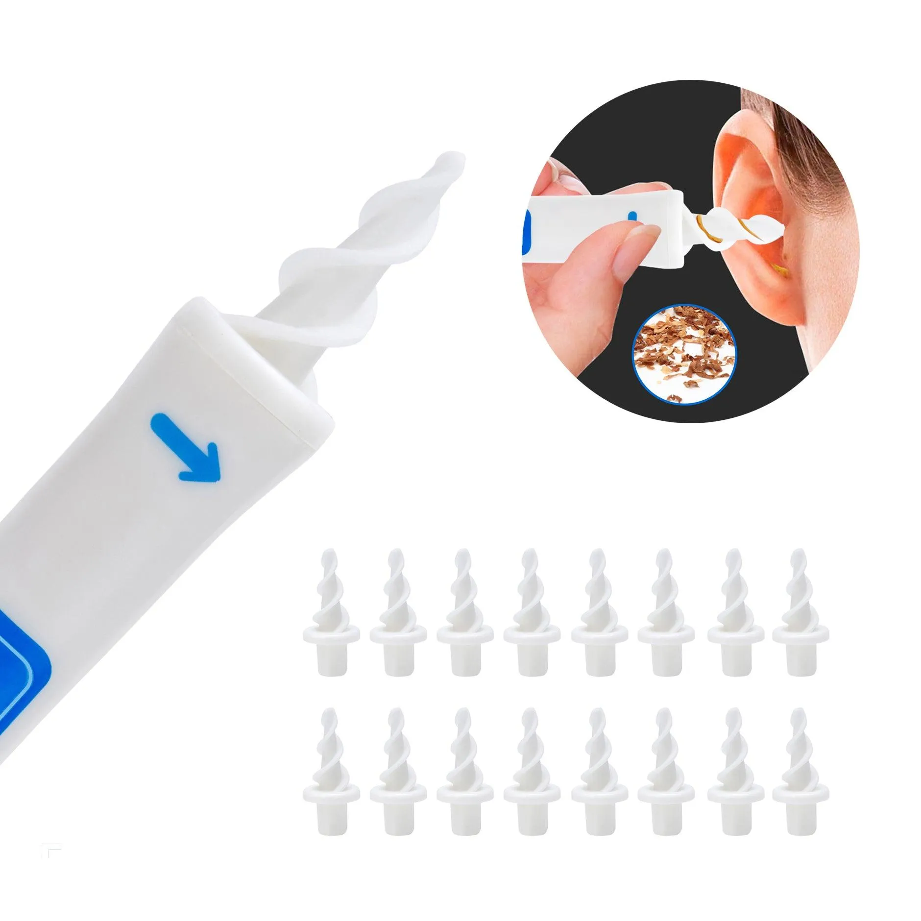 Ear Wax Cleaner/Remover Tool with Plastic box 16pcs/set