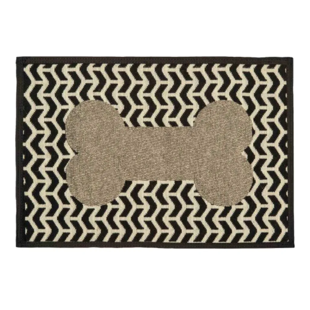 Fashion Feeding Mat - Geo Bones Brown