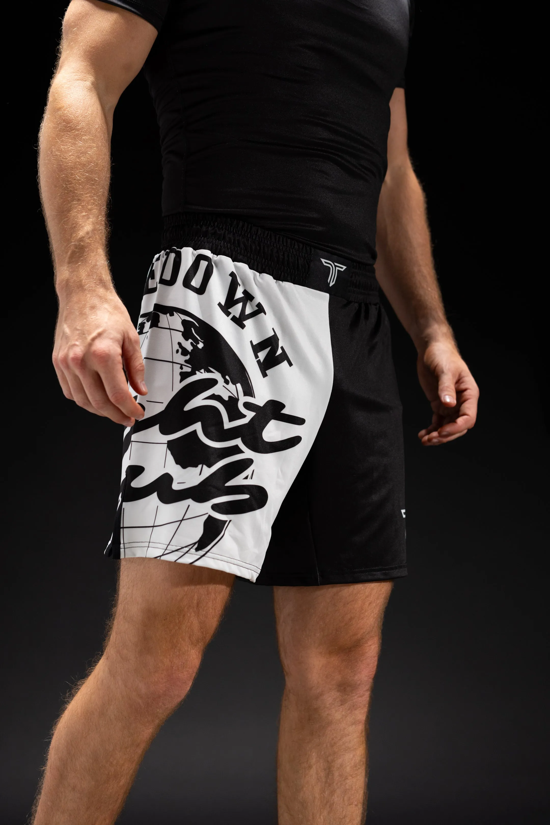 Fight Club Globe Fight Shorts (5"&7“ Inseam) - Black