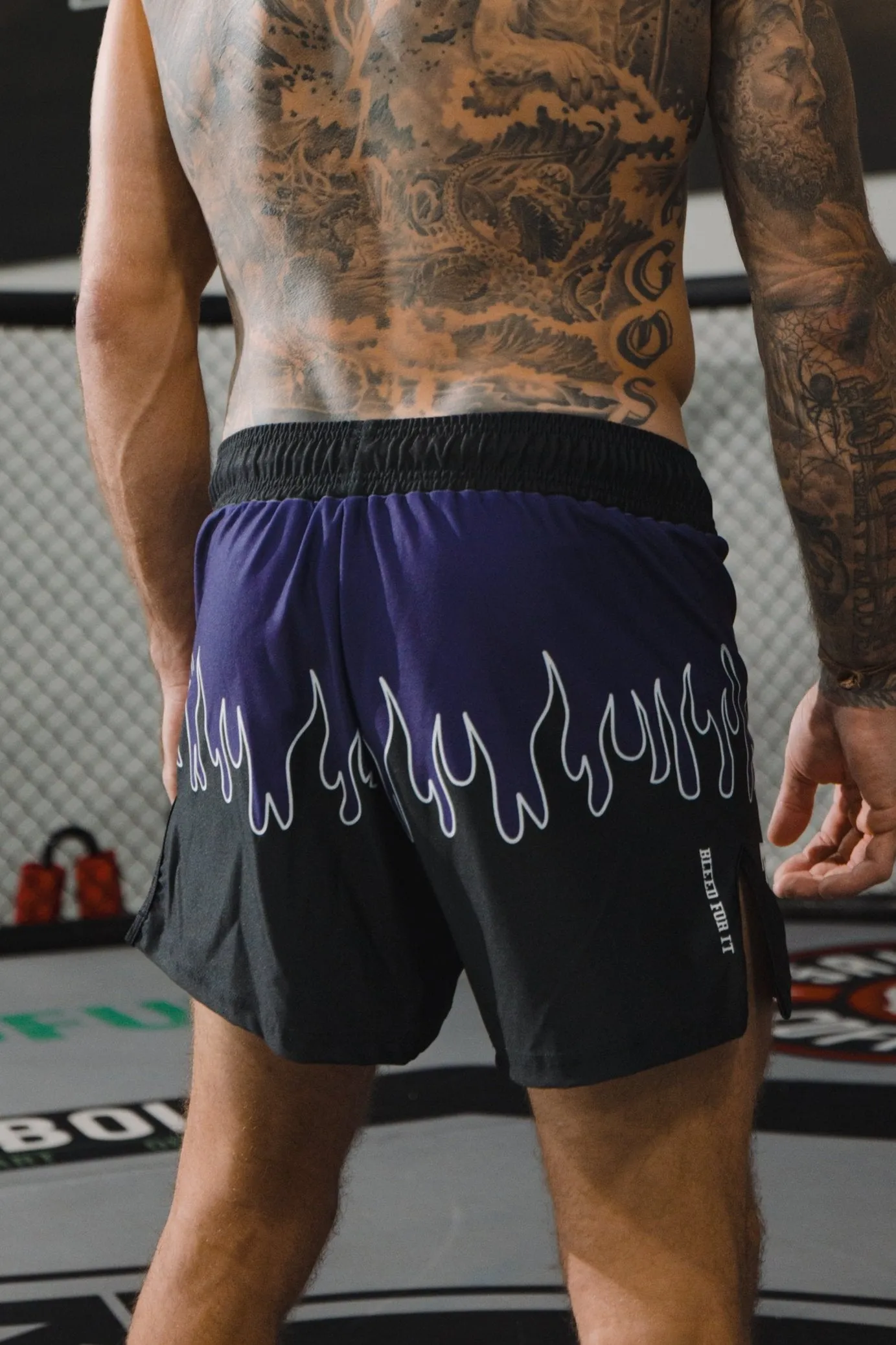 Fire FC Fight Shorts (5"&7“ Inseam) - Berry