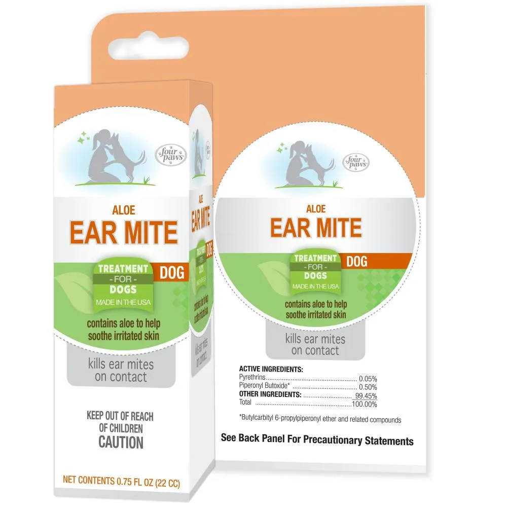 Four Paws Aloe Ear Mite Treatment For Dogs