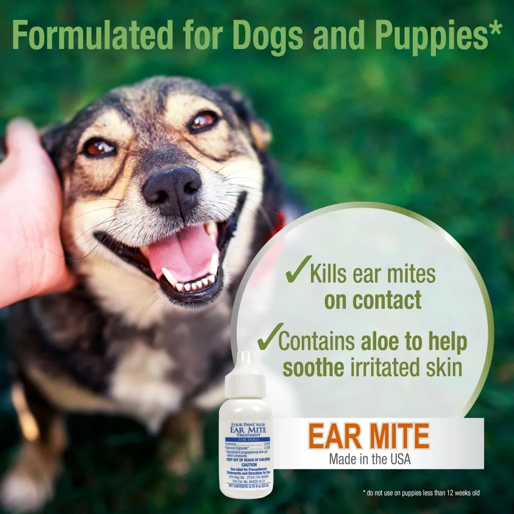 Four Paws Aloe Ear Mite Treatment For Dogs