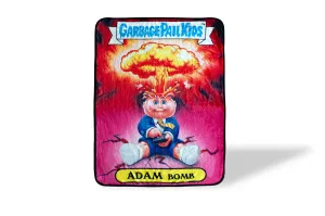 Garbage Pail Kids Adam Bomb Large Fleece Throw Blanket | 60 x 45 Inches