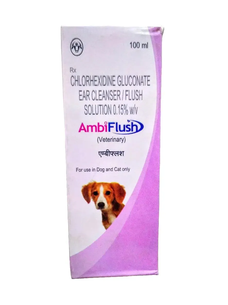 Intas Ambiflush  ear cleanser for dogs and cats (pack of 2)