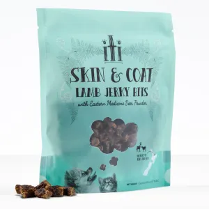 iti biti skin and coat treats - lamb jerky ribs with deer powder (100g)