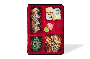 Japanese Bento Box Large Fleece Throw Blanket | Food Blankets | 60 x 45 Inches