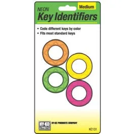 Key Identifiers, Medium, Neon, 4-Pk.