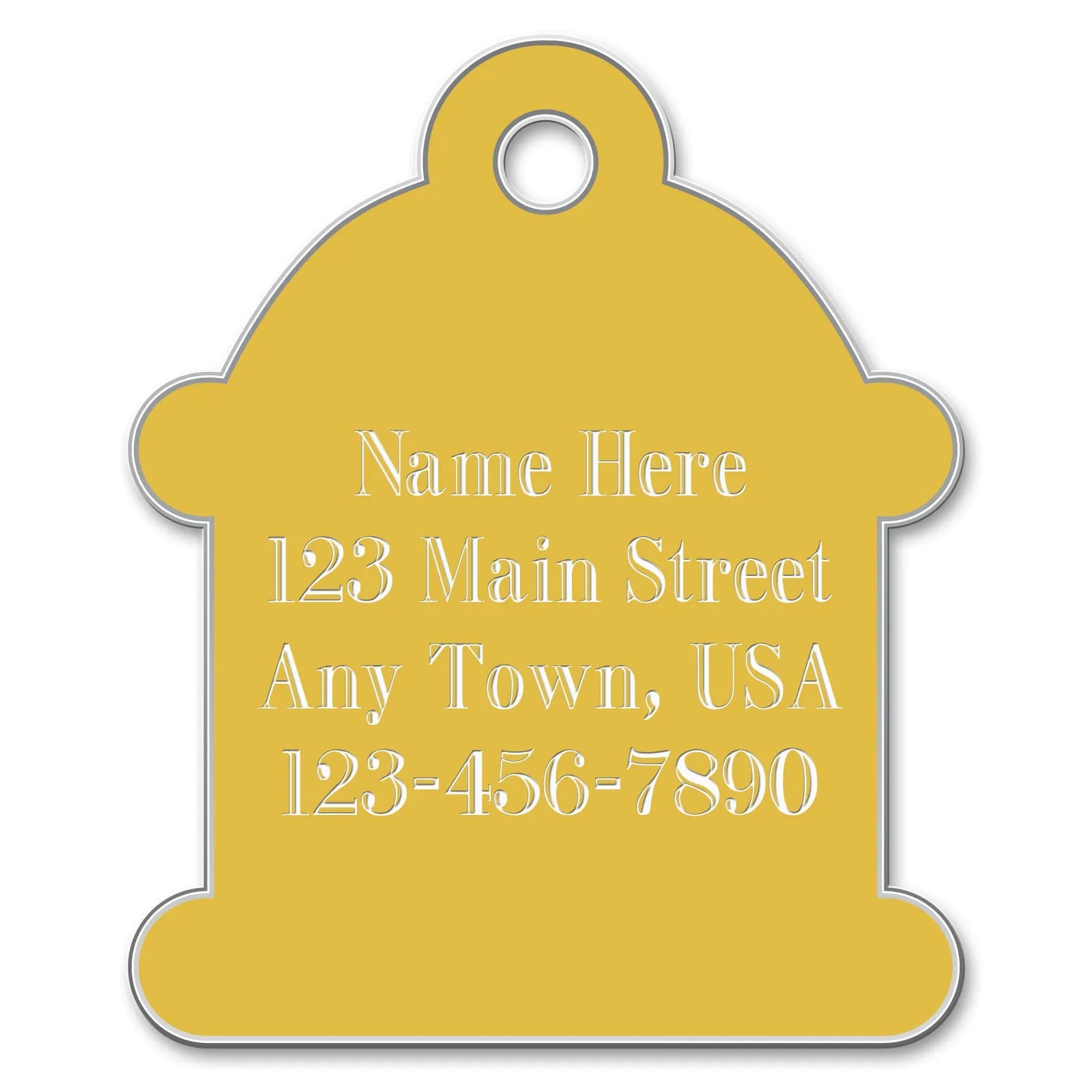 Large Hydrant Shape Custom Personalized Dog Tags