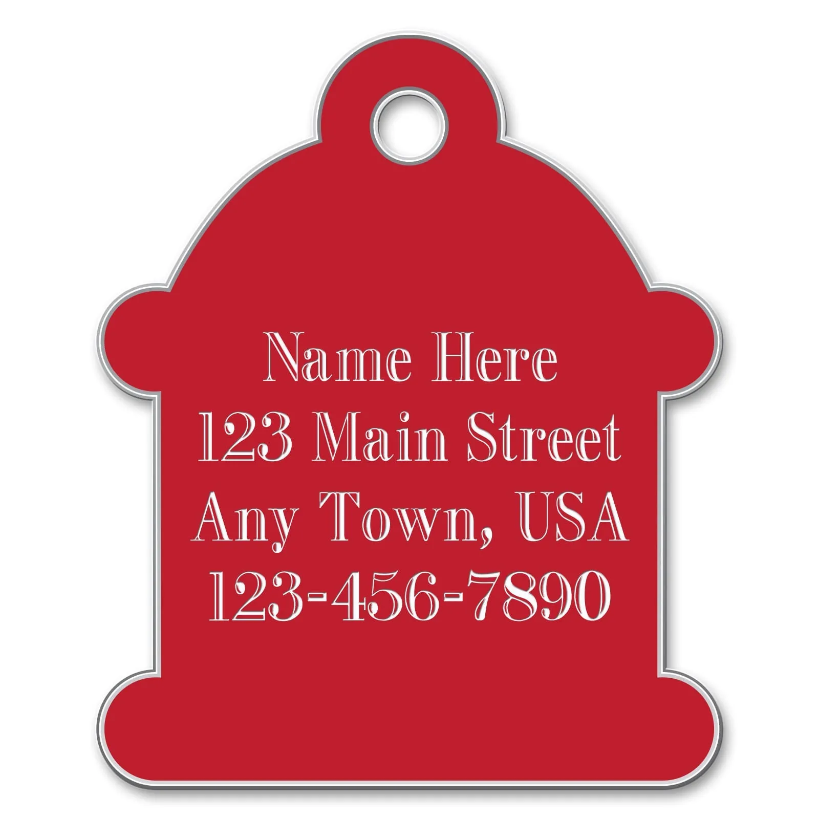 Large Hydrant Shape Custom Personalized Dog Tags