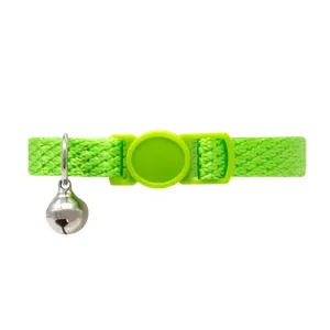 Lime Green Cat Collar with Safety Release Buckle