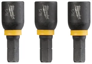 Milwaukee 49-66-4513 Insert Nut Driver, 5/16 in Drive, 1-1/2 in L, 1/4 in L Shank, Hex Shank :CD 3: QUANTITY: 1