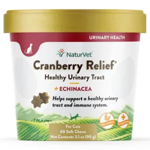 NaturVet Cranberry Relief Cat Urinary Soft Chews 60ct