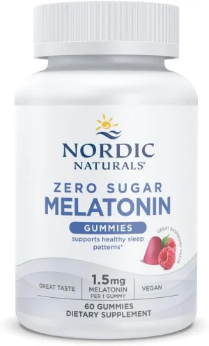 Nordic Naturals Zero Sugar Melatonin Gummies, Raspberry, 60 ct