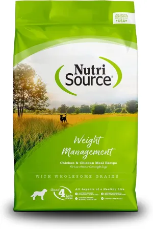 Nutrisource Weight Management Chicken and Chicken Meal Dry Dog Food, 18lb