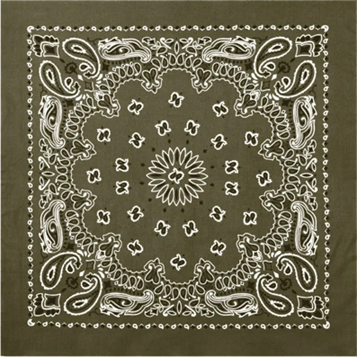 Olive Drab - Trainmen Bandana 22 in. x 22 in.