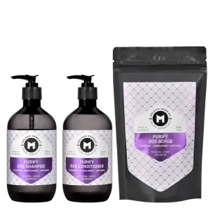 Purify Shampoo 500ml, Conditioner 500ml, Scrub 200g by Melanie Newman