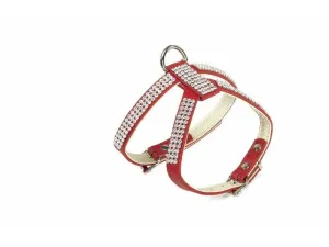 Red harness with double adjust. and rhinestones-  size 1