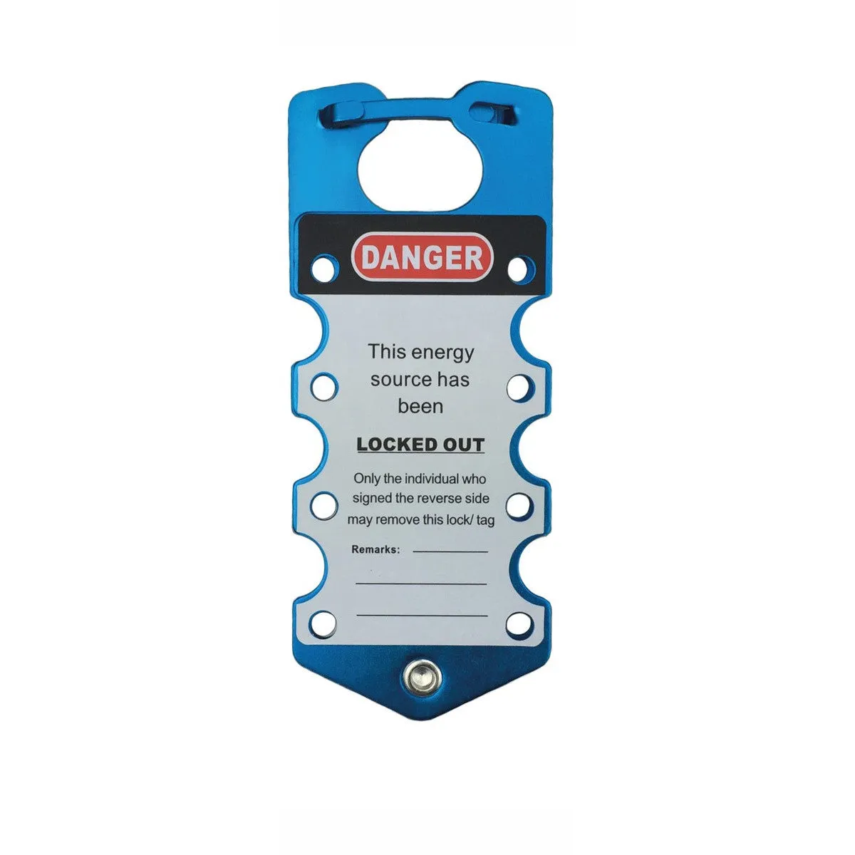 REECE Aluminum Lockout Tag Hasp - BLUE