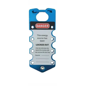 REECE Aluminum Lockout Tag Hasp - BLUE