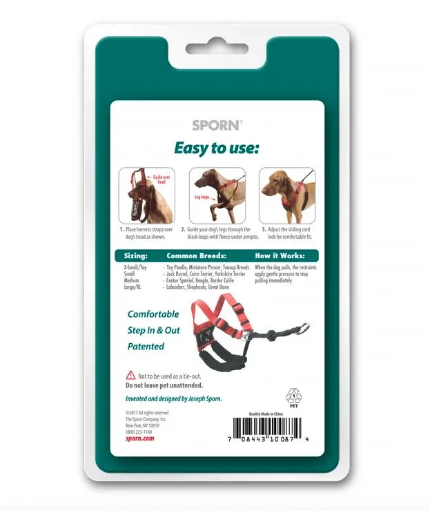 Sporn Non Pulling Dog Harness