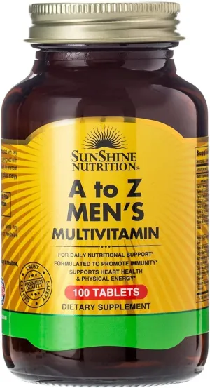 Sunshine Nutrition A To Z Men Multivitamin 100 Tablets