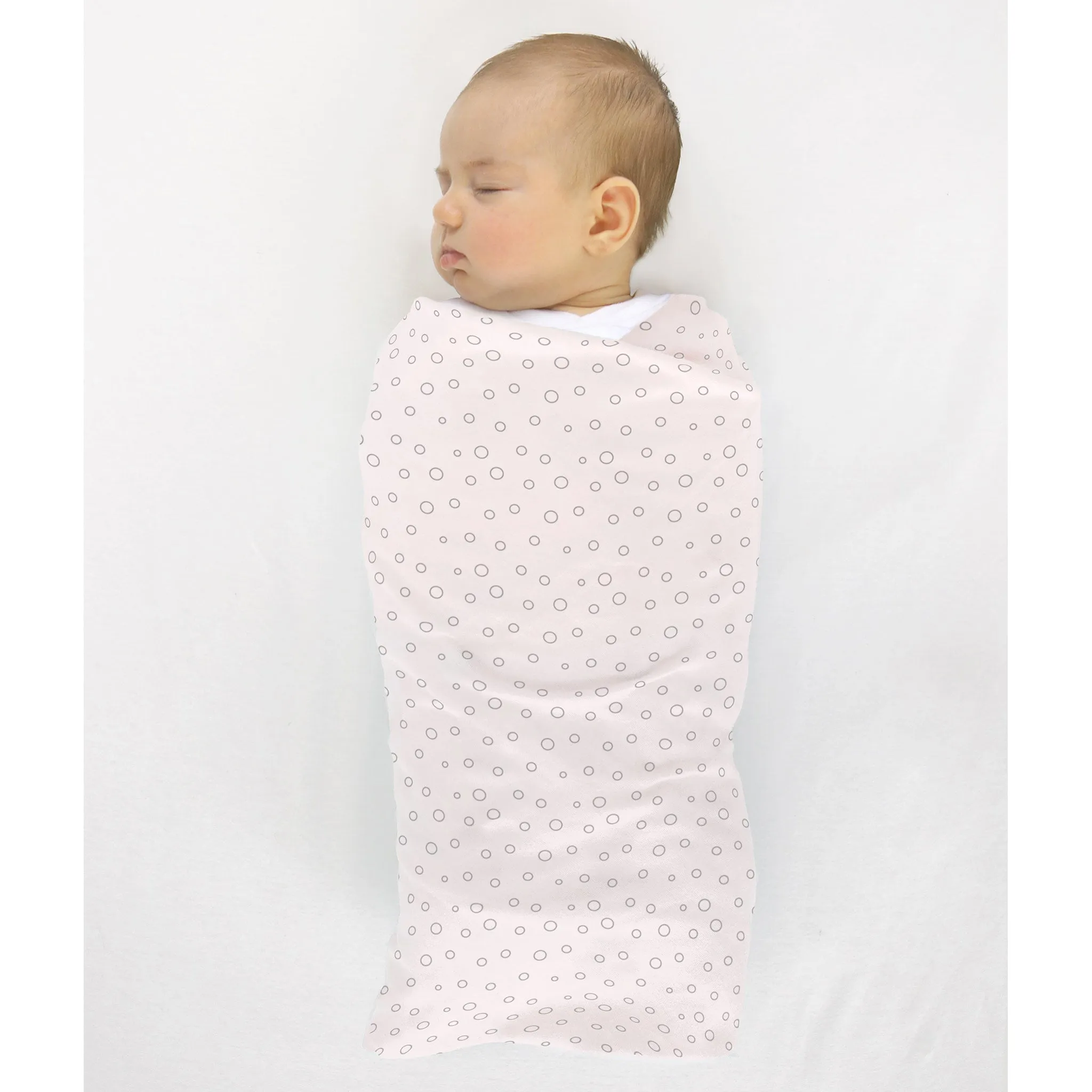 SwaddleDuo - Bubble Dots and Champagne, Soft Pink