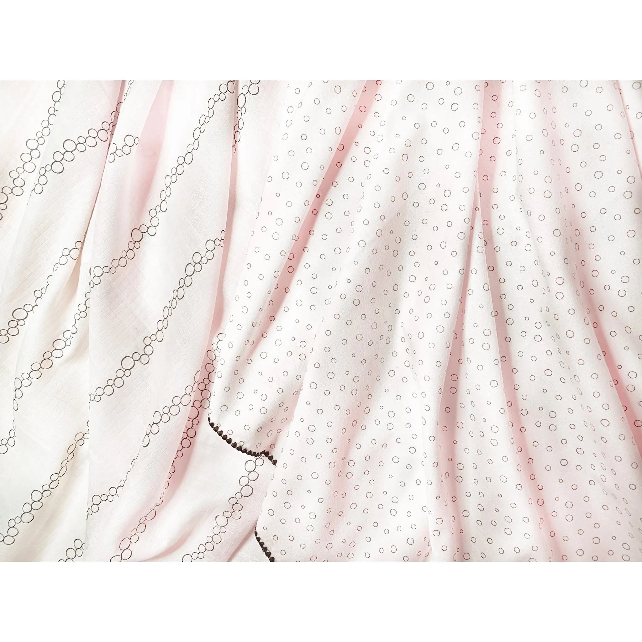 SwaddleDuo - Bubble Dots and Champagne, Soft Pink