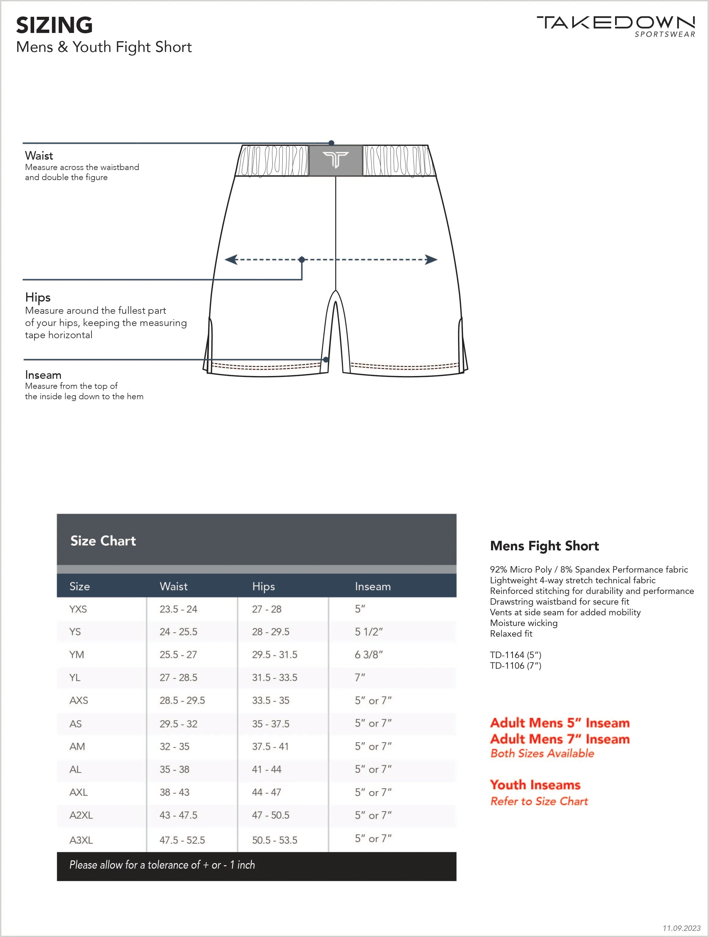 Thai Tigers Fight Shorts (5"&7“ Inseam)