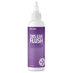 Tris Ear Flush Antiseptic Ear Cleaning Solution for Dogs & Cats - 12 oz