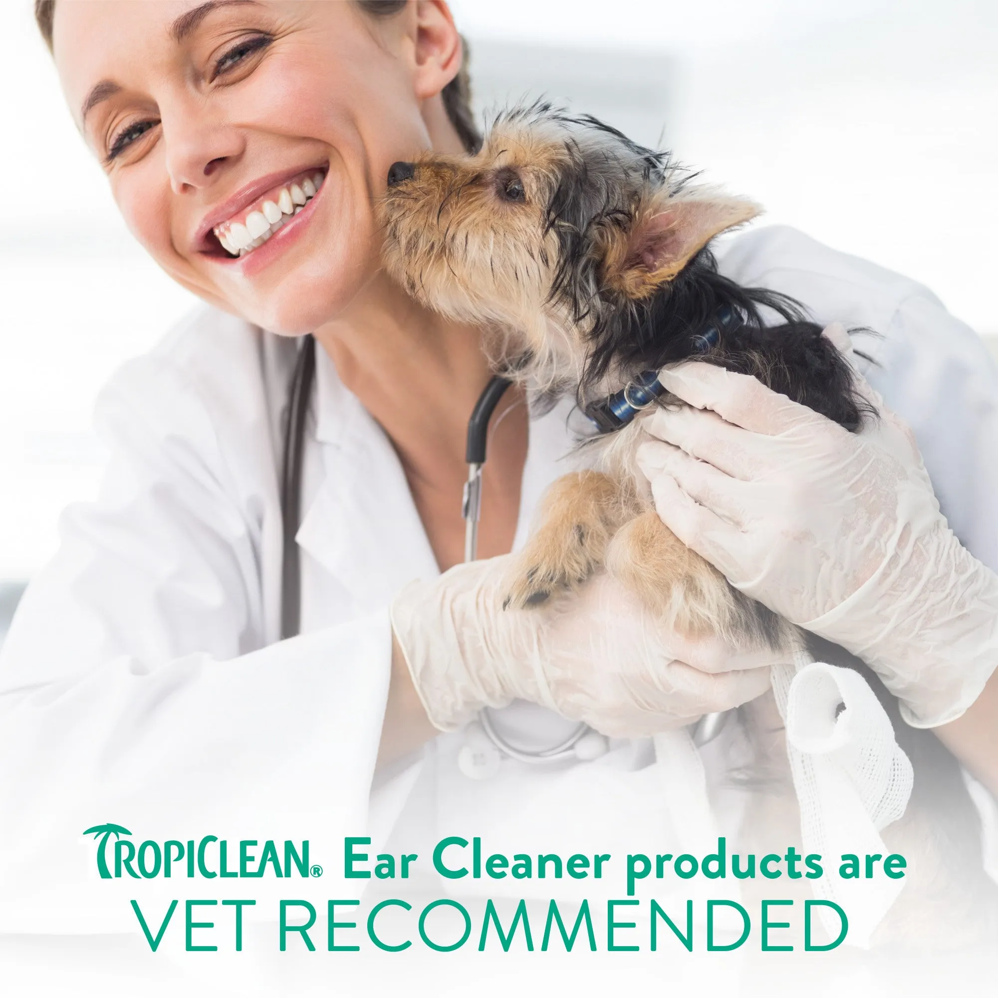 TropiClean Dual Action Cleansing   Drying Ear Cleaner for Dogs and Cats