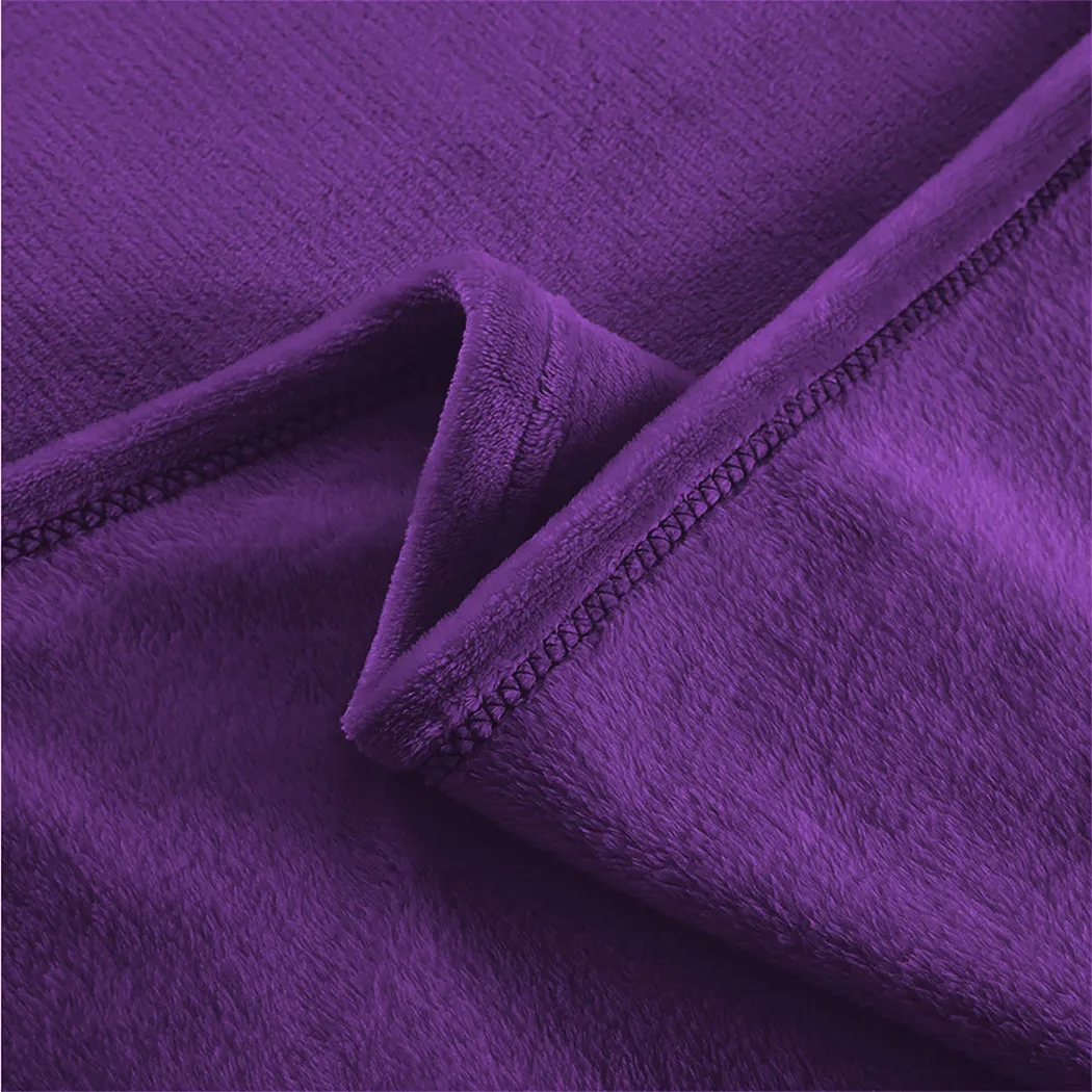 Waylon Throw Ultra-Soft Blanket 320gsm 220x160cm Warm - Aubergine