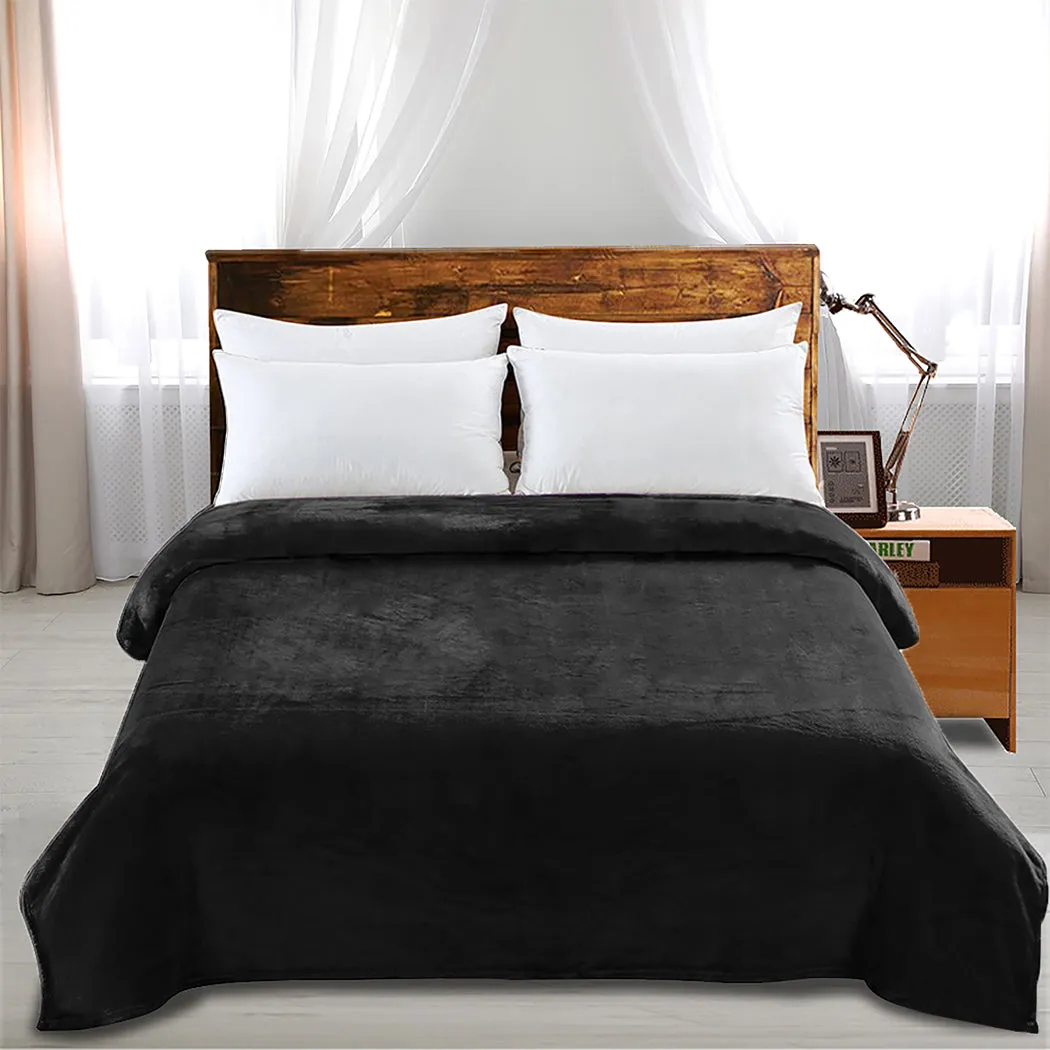 Waylon Throw Ultra-Soft Blanket 320gsm 220x160cm Warm - Black