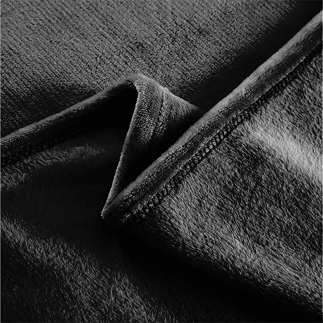 Waylon Throw Ultra-Soft Blanket 320gsm 220x160cm Warm - Black