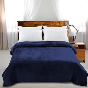 Waylon Throw Ultra-Soft Blanket 320gsm 220x160cm Warm - Navy