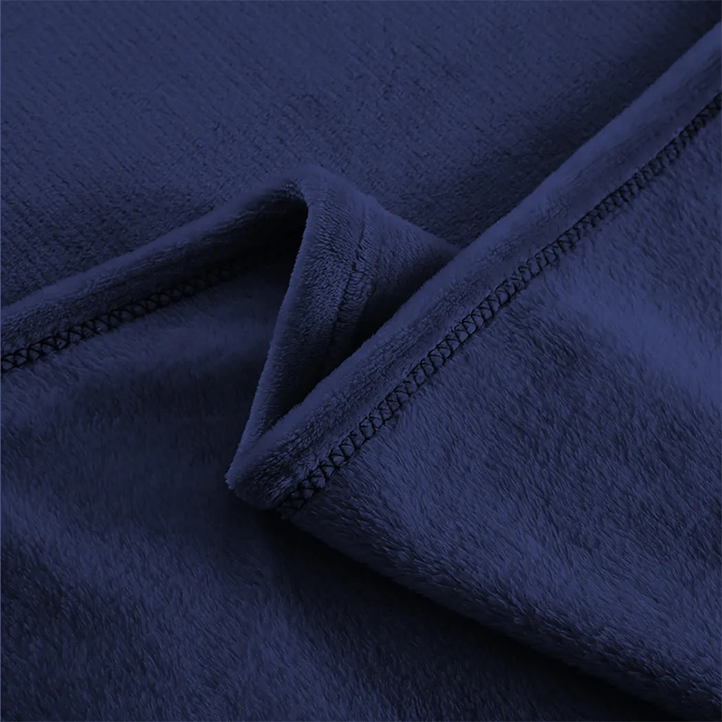 Waylon Throw Ultra-Soft Blanket 320gsm 220x160cm Warm - Navy