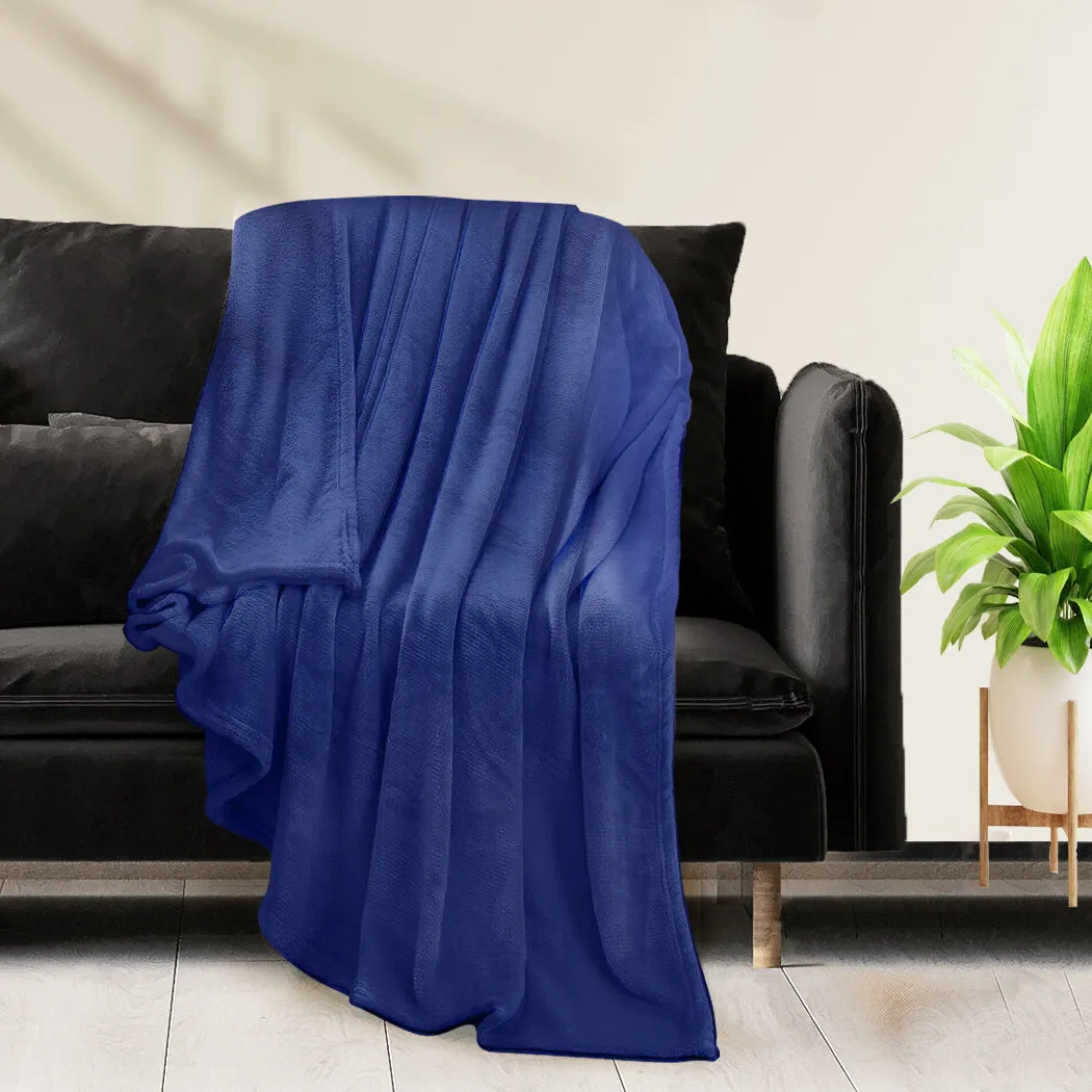 Waylon Throw Ultra-Soft Blanket 320gsm 220x160cm Warm - Navy